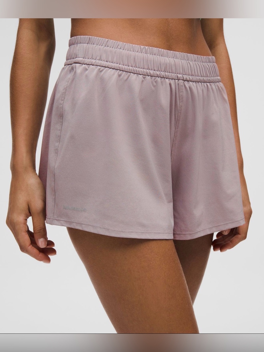 Lululemon pace crush high rise 2.5" mauve grey